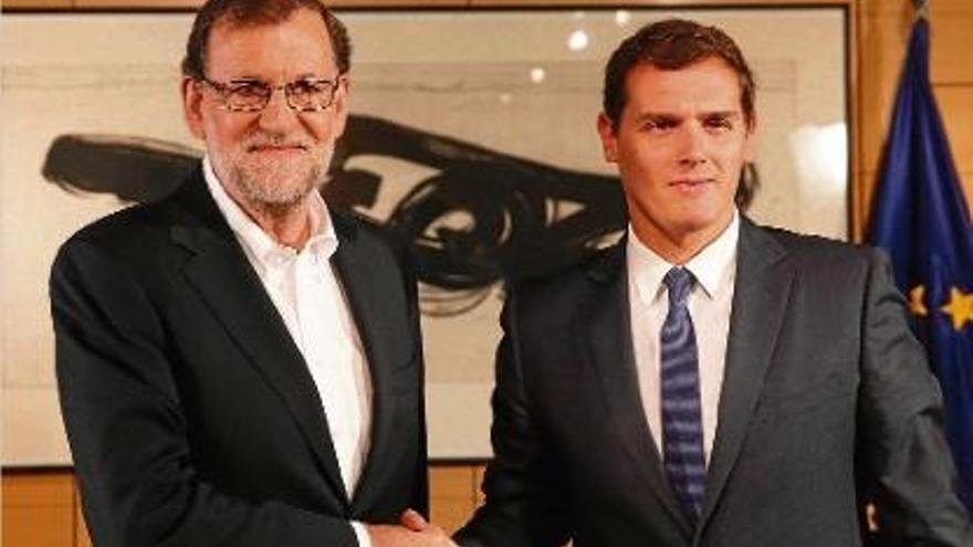 Rajoy i Rivera van reunir-se durant una hora i mitja al Congrés dels Diputats.