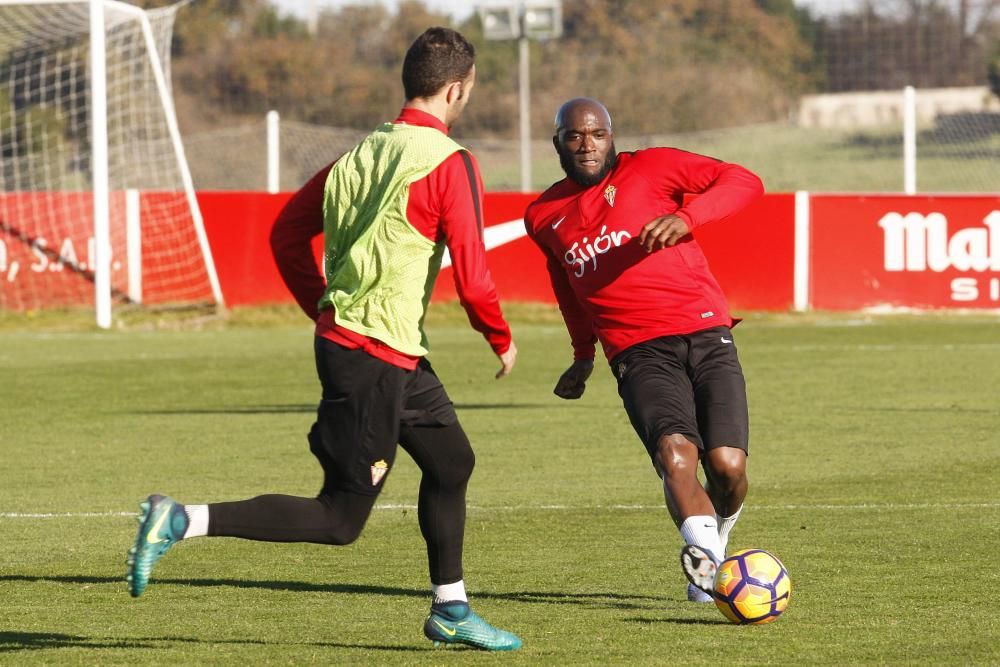 Entrenamiento del Sporting, sábado 10 diciembre