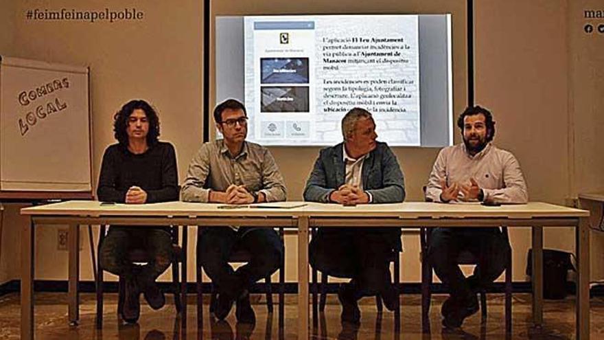 Grimalt, Oliver, Alzamora y Mestre ayer en la presentaciÃ³n.