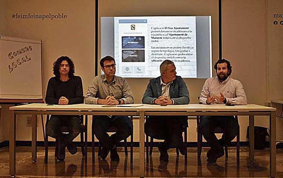 Grimalt, Oliver, Alzamora y Mestre ayer en la presentación.