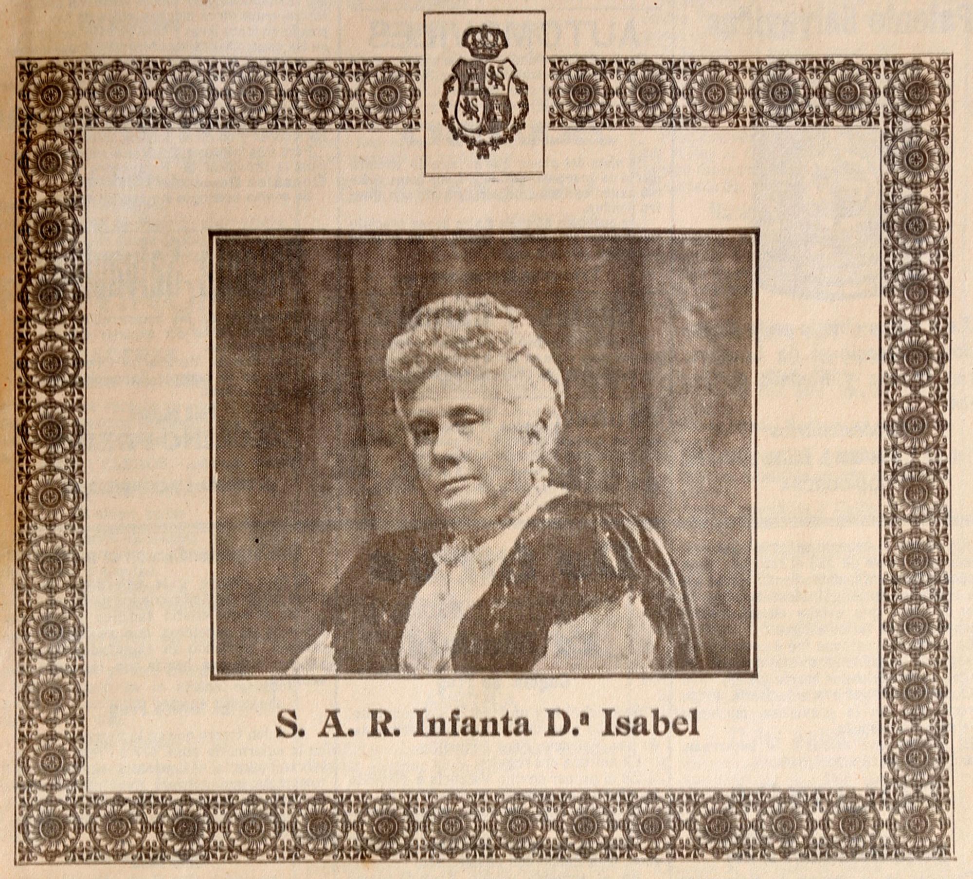 Infanta Isabel “A Chata” - Irmá de Alfonso XII (1906)