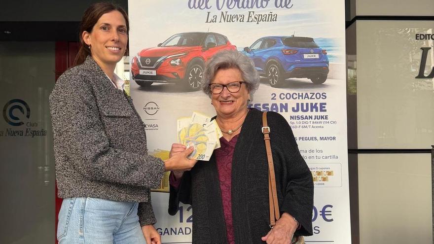 Conchita Carbajal Vigil, ganadora de los 1.000 euros semanales del Gran Sorteo del Verano: "Nos vamos a Covadonga con la familia"