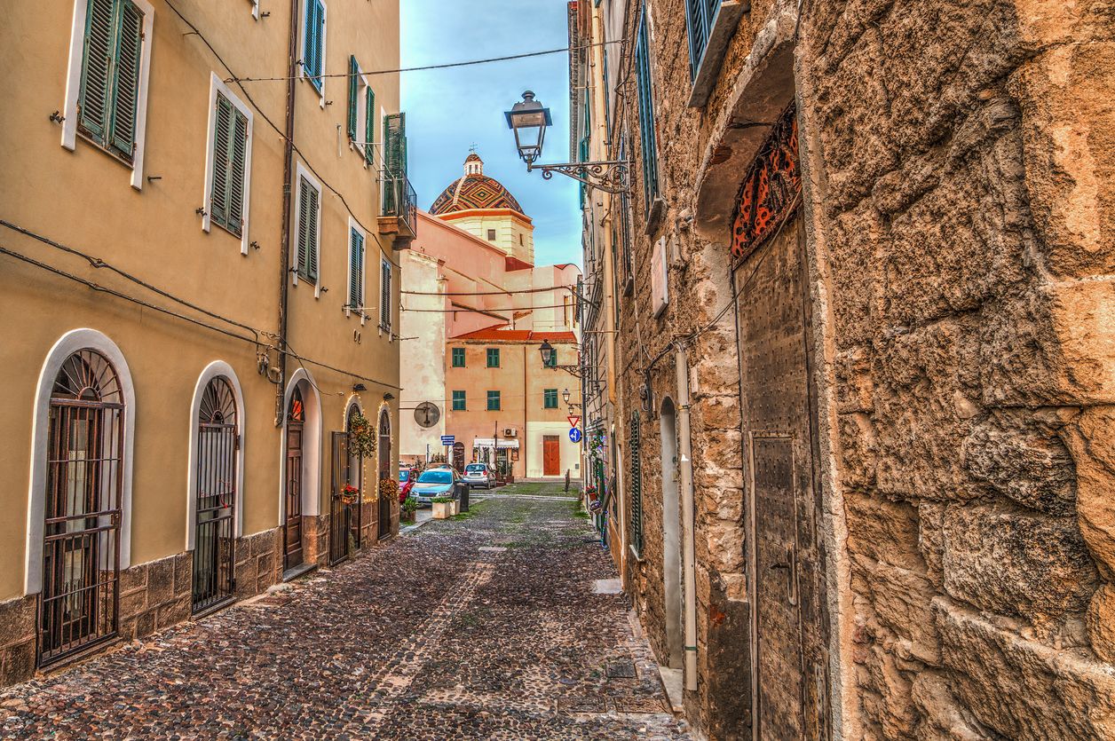 En las calles de Alghero, en Italia.