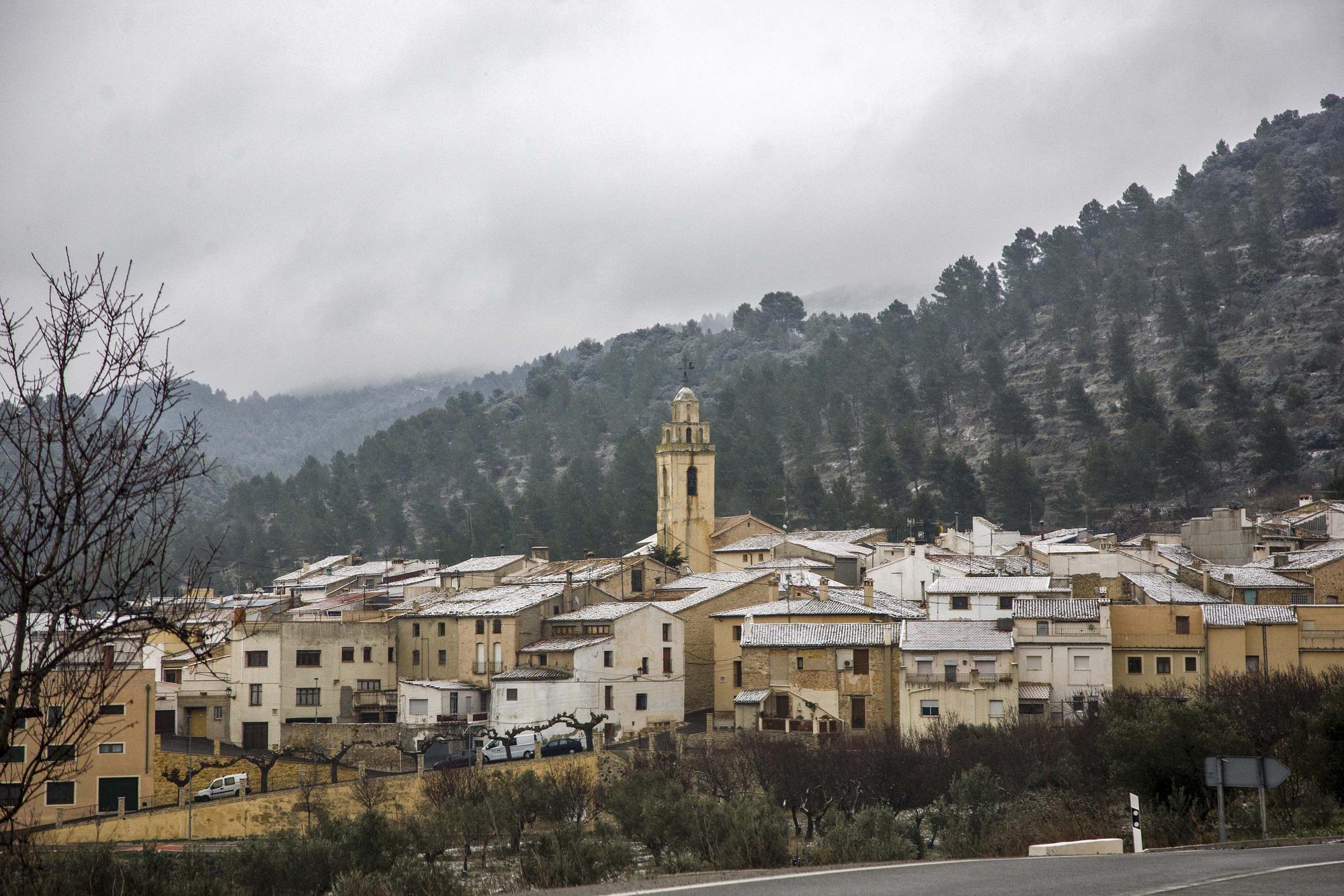 Nevadas débiles en los puntos más altos de l'Alcoià y El Comtat