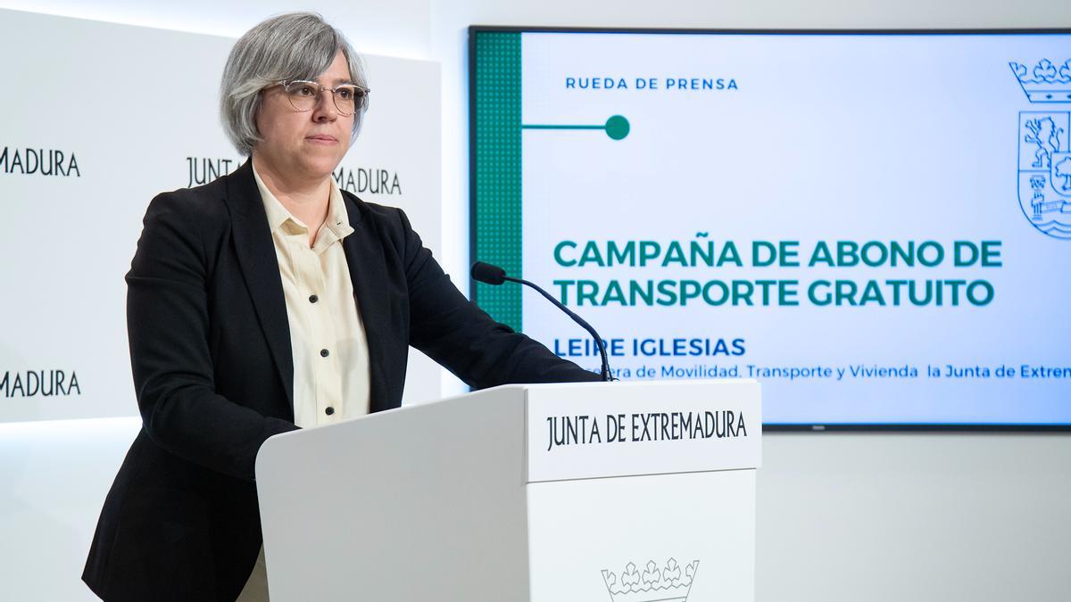 La consejera de Movilidad, Transporte y Vivienda, Leire Iglesias.