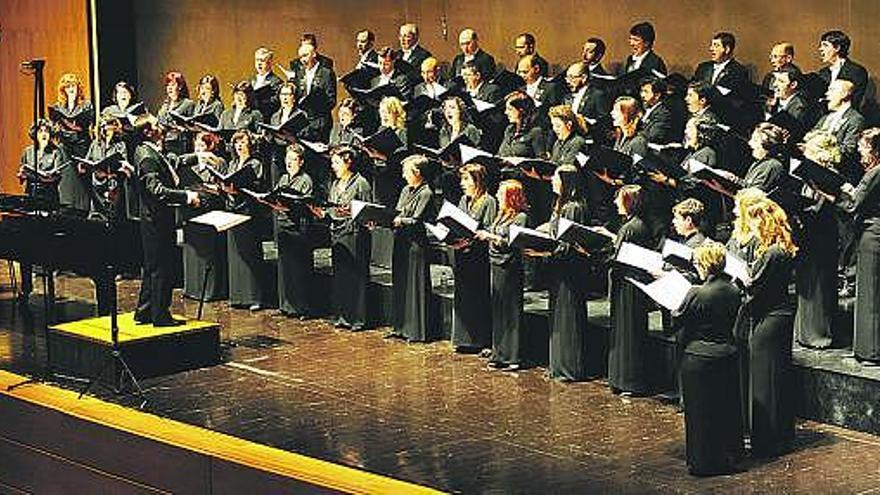 El Coro de la Fundación Príncipe, durante su actuación de ayer.