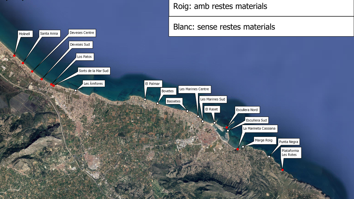 Hallan vestigios de ocho nidos de ametralladoras en las playas de Dénia