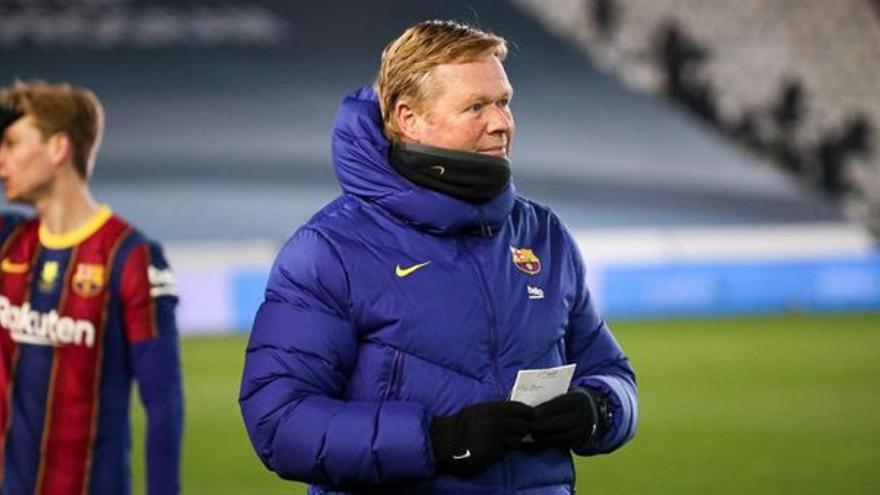 Koeman, durante el partido de Copa del pasado jueves frente al Cornellà