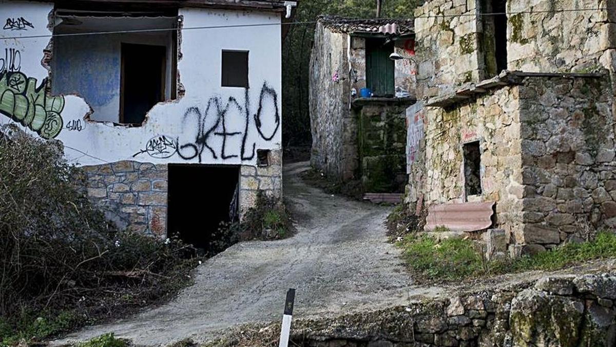 Una aldea abandonada en Ourense.