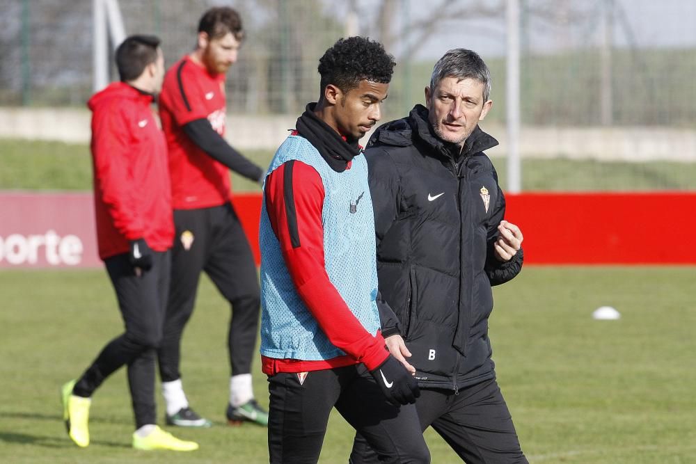 Entrenamiento del Sporting en el segundo día del año