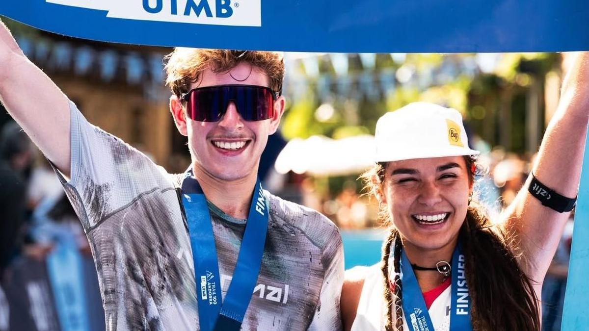 Núria Tarragó, amb Guilhem Rimailho, guanyador de la prova masculina