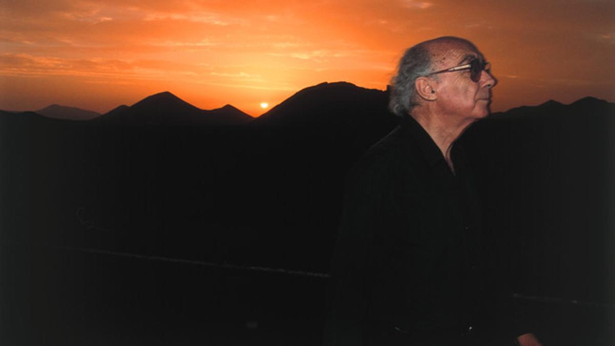 José Saramago, en Lanzarote.