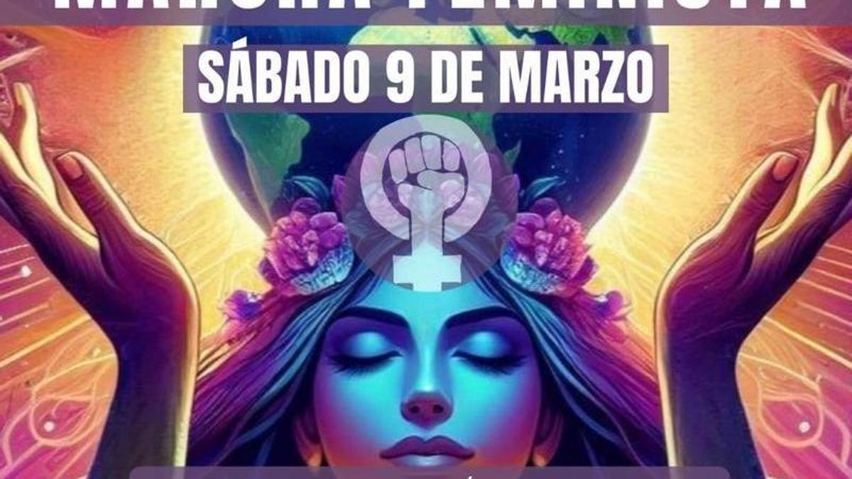 Cartel anunciador de la Marcha Feminista