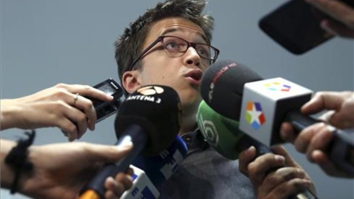 Imagen de archivo de Iñigo Errejón atendiendo a los medios.