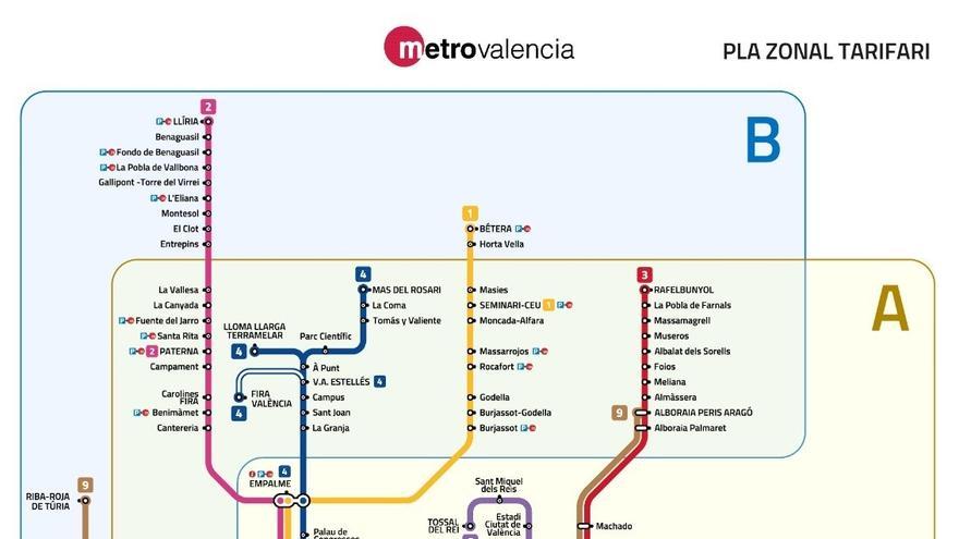 Archivo - Nuevo mapa de Metrovalencia a partir de 2022