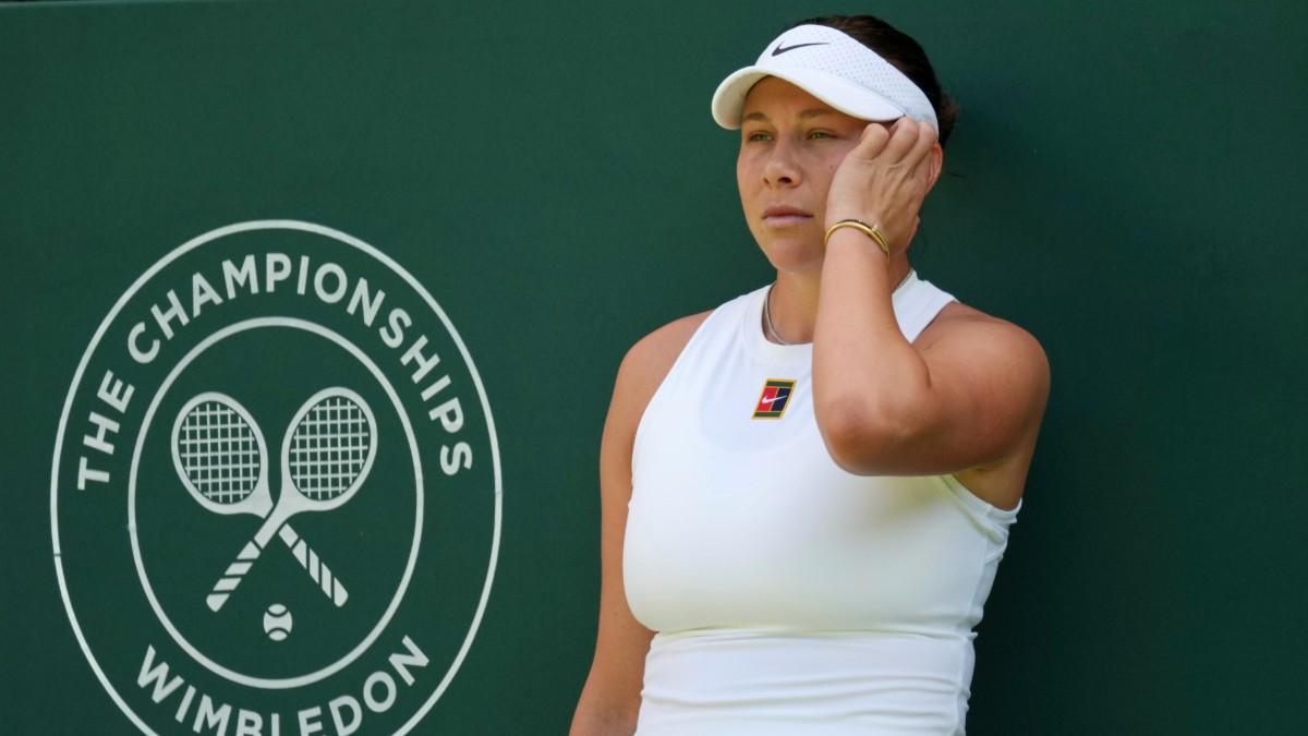 Amanda Anisimova, en la final de Wimbledon
