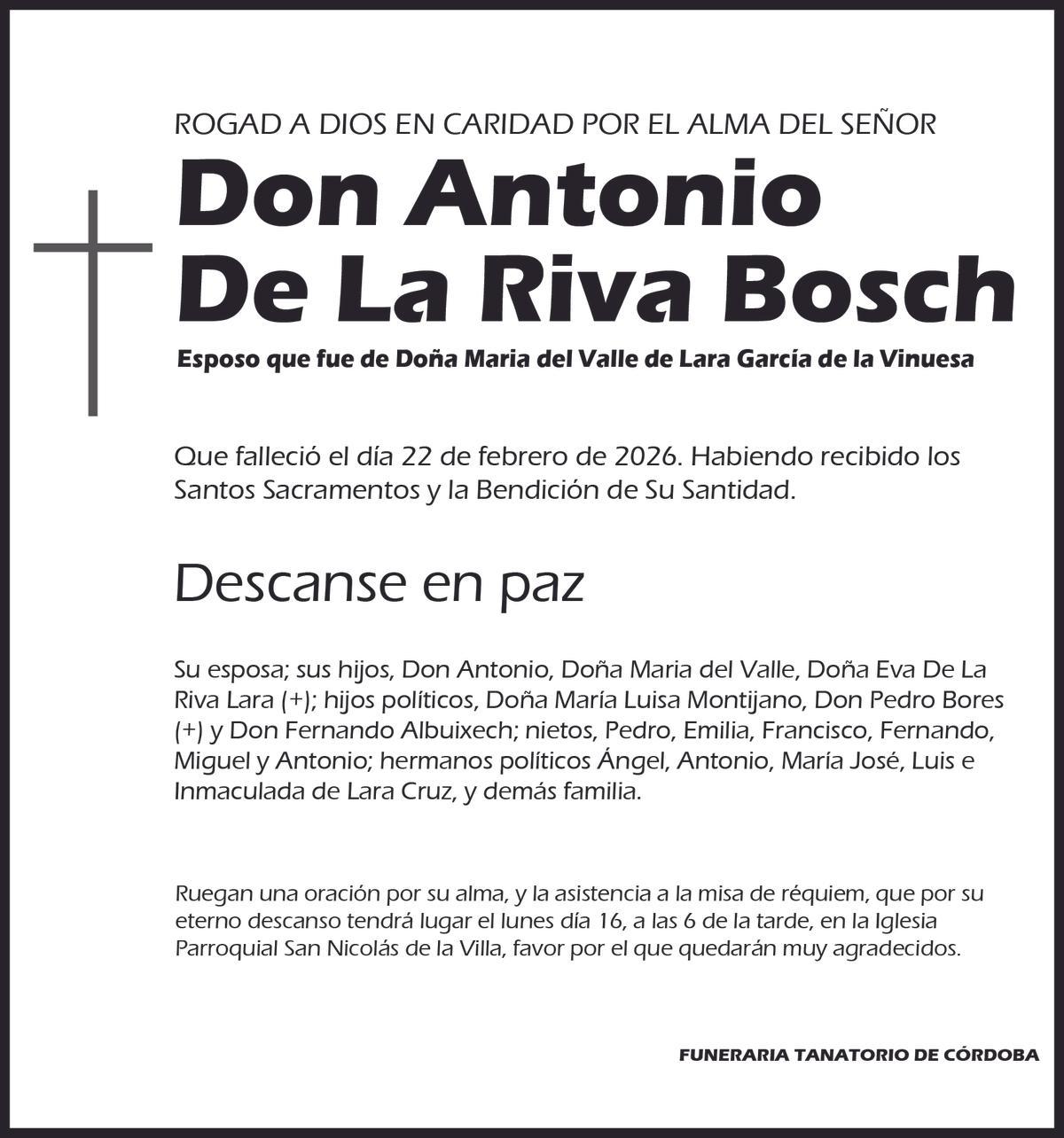 Antonio De La Riva Bosch