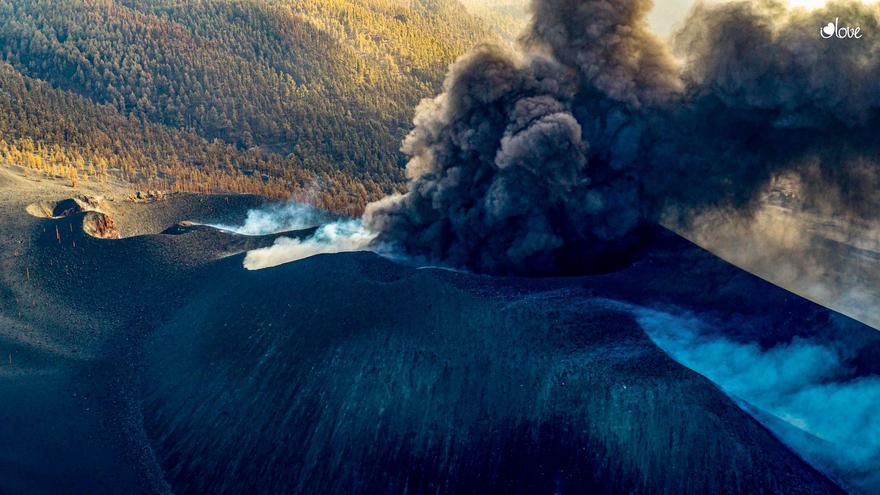 Rio de lava del volcán de La Palma