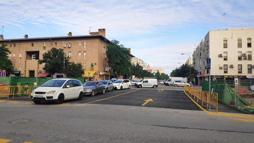 El avance de las obras del metro permite liberar uno de los principales cruces de tráfico en Pino Montano