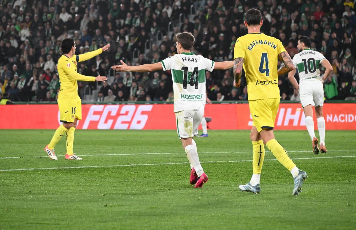 Las mejores imágenes del Elche CF - Villarreal CF (1-3)