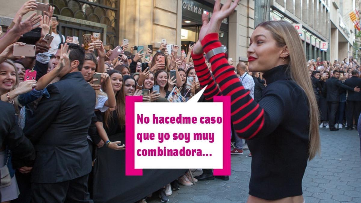 Gigi Hadid es muy combinadora en Barcelona