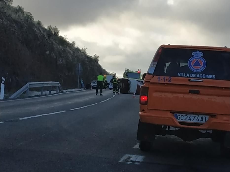 Un impactante accidente en Agüimes deja heridos