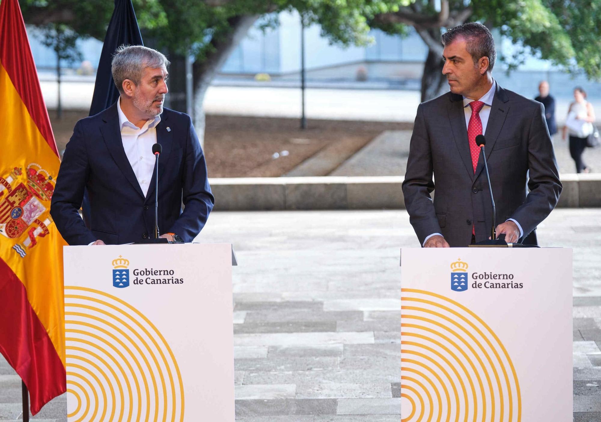 Fernando Clavijo y Manuel Domínguez hacen un balance de los primeros cien días de gobierno