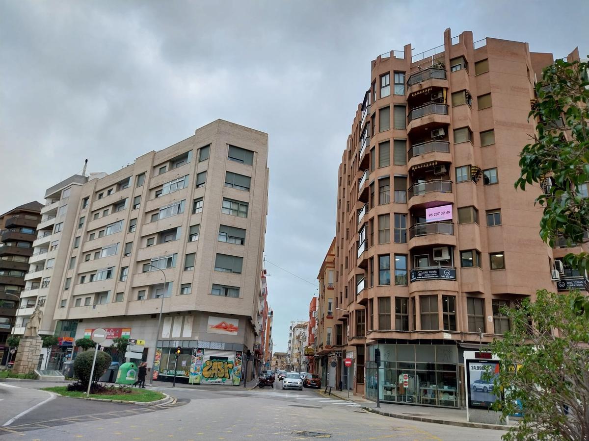 Dos bloques de viviendas en Gandia, en una imagen de archivo.