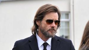 Jim Carrey, en el funeral de su exnovia, Cathriona White, en octubre del 2015.