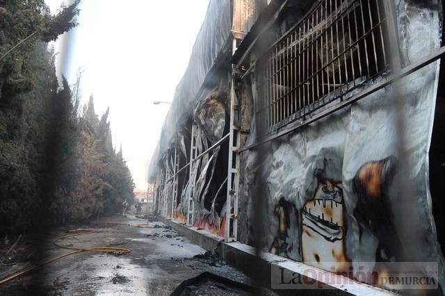 Así ha quedado la antigua fábrica de Rostoy tras el incendio en Murcia