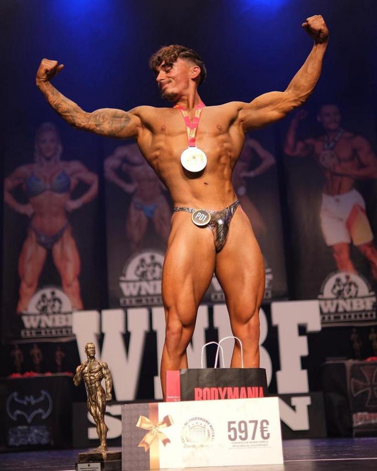 Marcos Robles, campeón de España de culturismo natural.