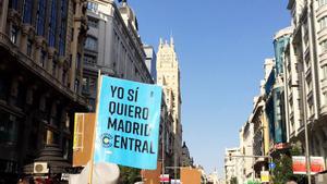 Manifestación en favor de Madrid Central.