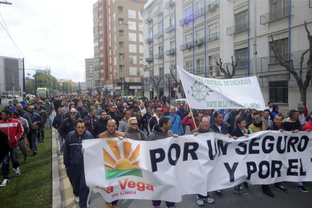 Manifestación en Murcia de los agricultores