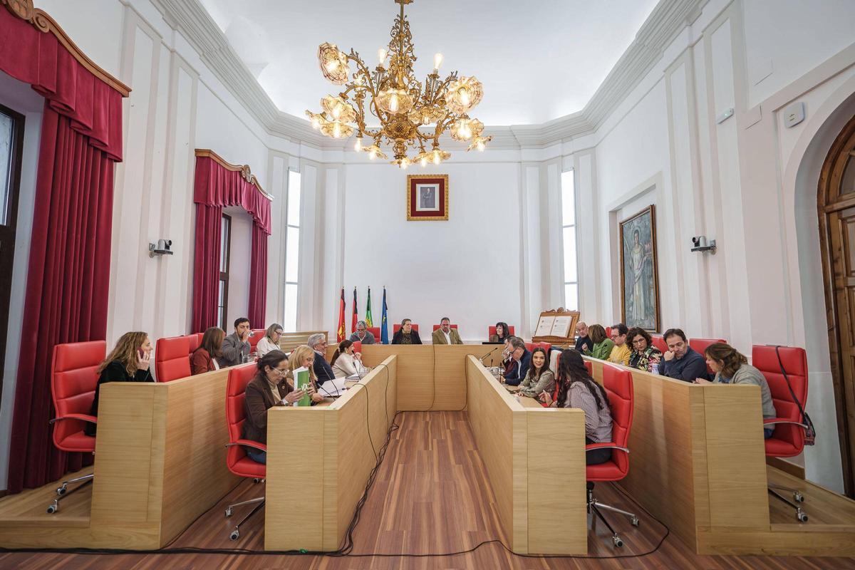 La sesión plenaria en el Ayuntamiento de Mérida se ha prolongado durante más de dos horas.