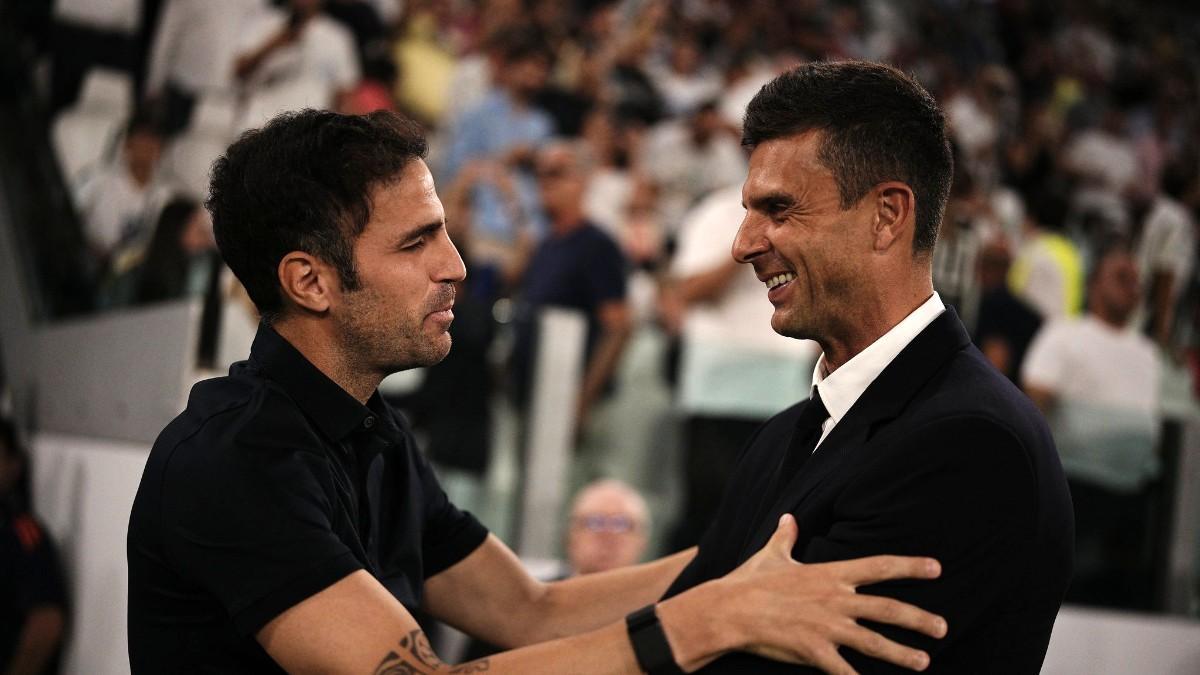 Cesc Fàbregas y Thiago Motta, en un partido de la pasada temporada