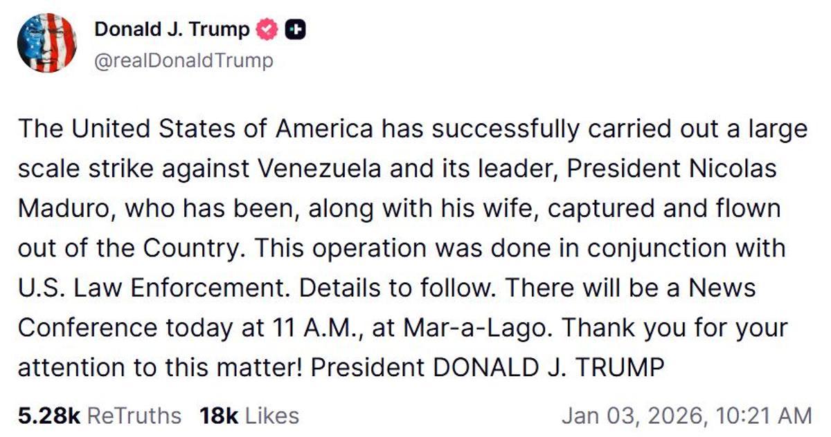 El mensaje de Donald Trump