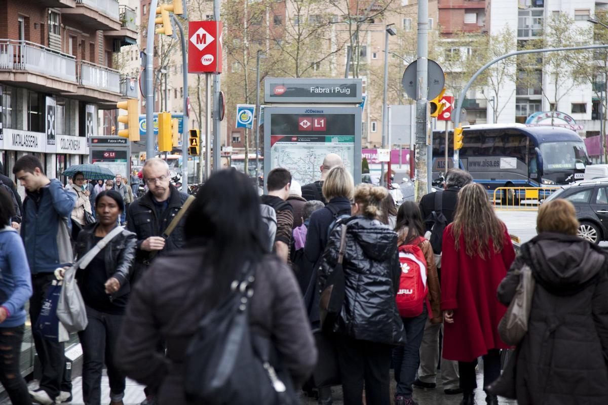 La parada de metro de Fabra i Puig en una imagen de archivo