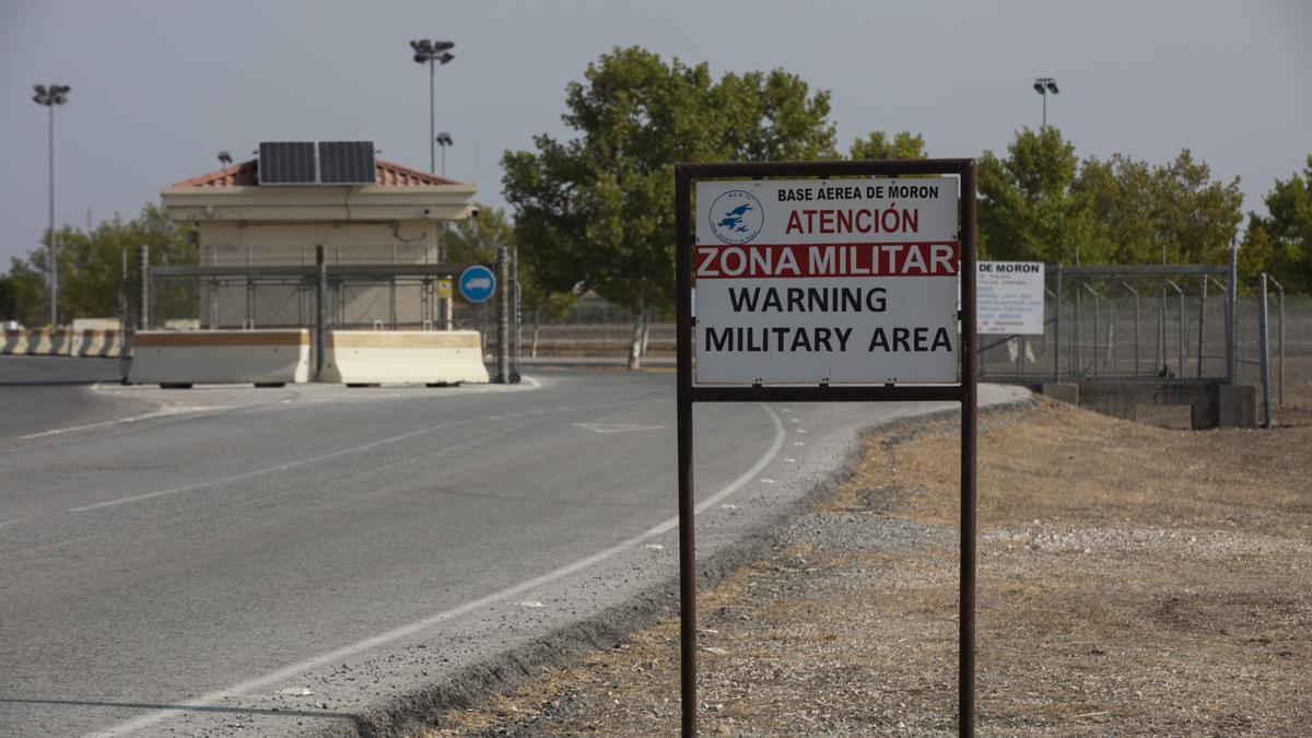 Exterior de la base militar de Morón, en Sevilla.
