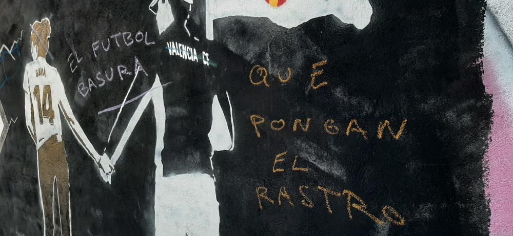 Atacan el mural del Valencia CF y Españeta
