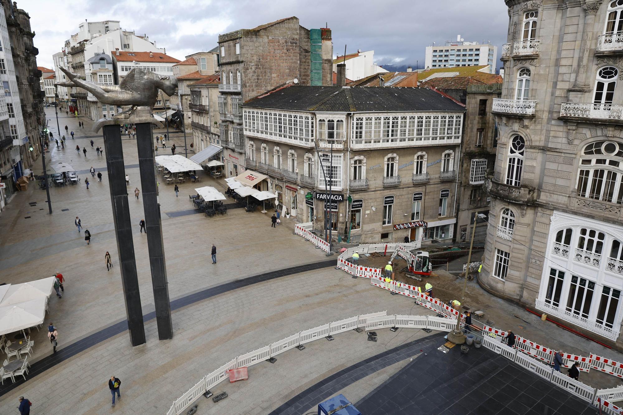 El avance de la nueva Porta do Sol llega hasta su palco