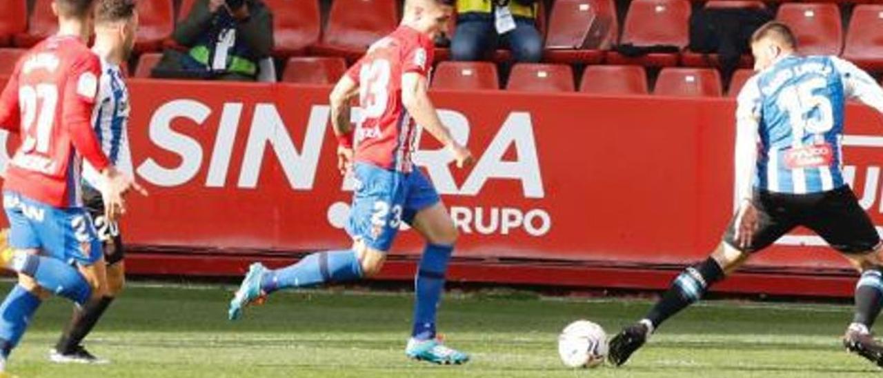 Djuka, en la jugada del gol al Espanyol.