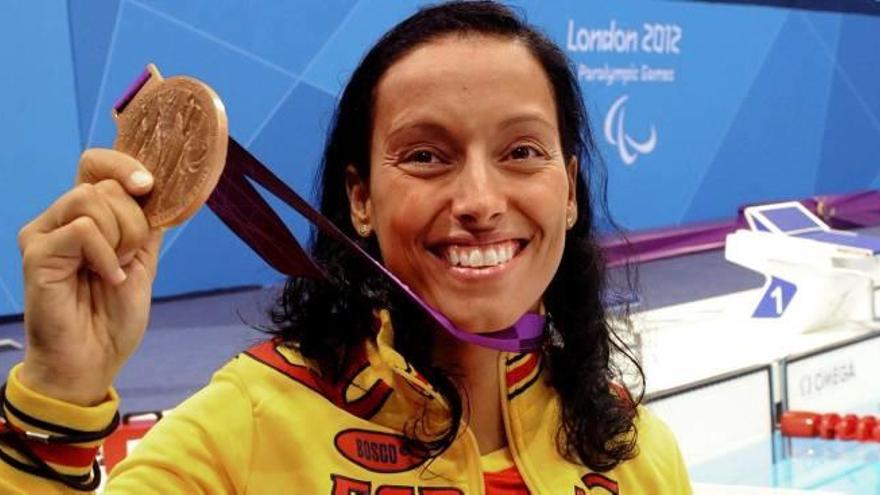 La nadadora paralímpica Teresa Perales en Londres 2012.