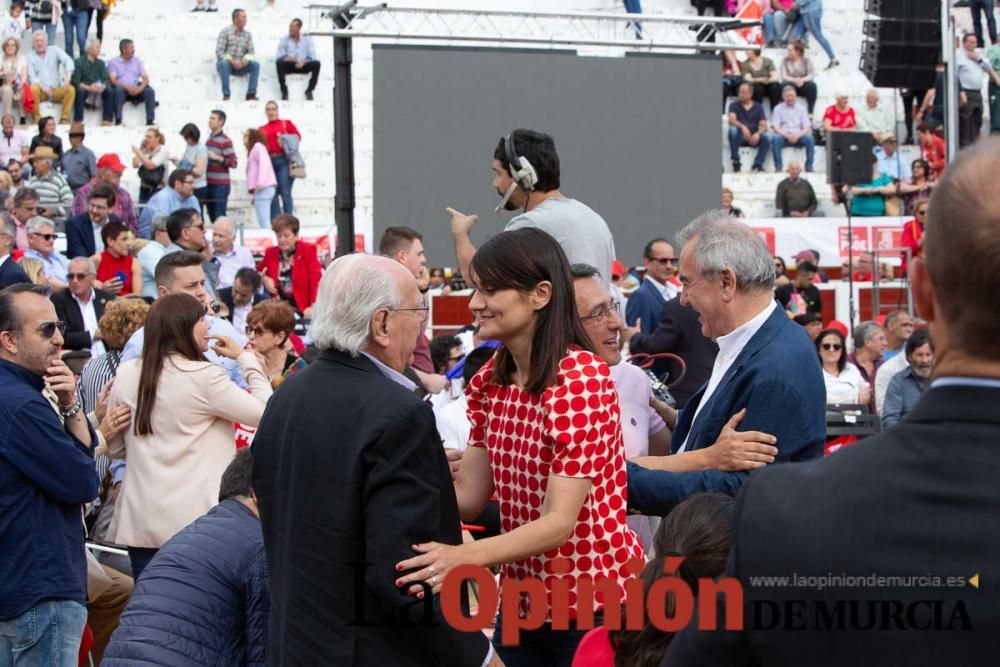 Pedro Sánchez en un acto de campaña del PSOE en Calasparra