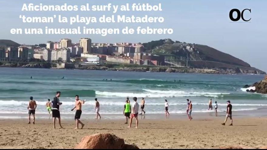 Febrero de playa en A Coruña