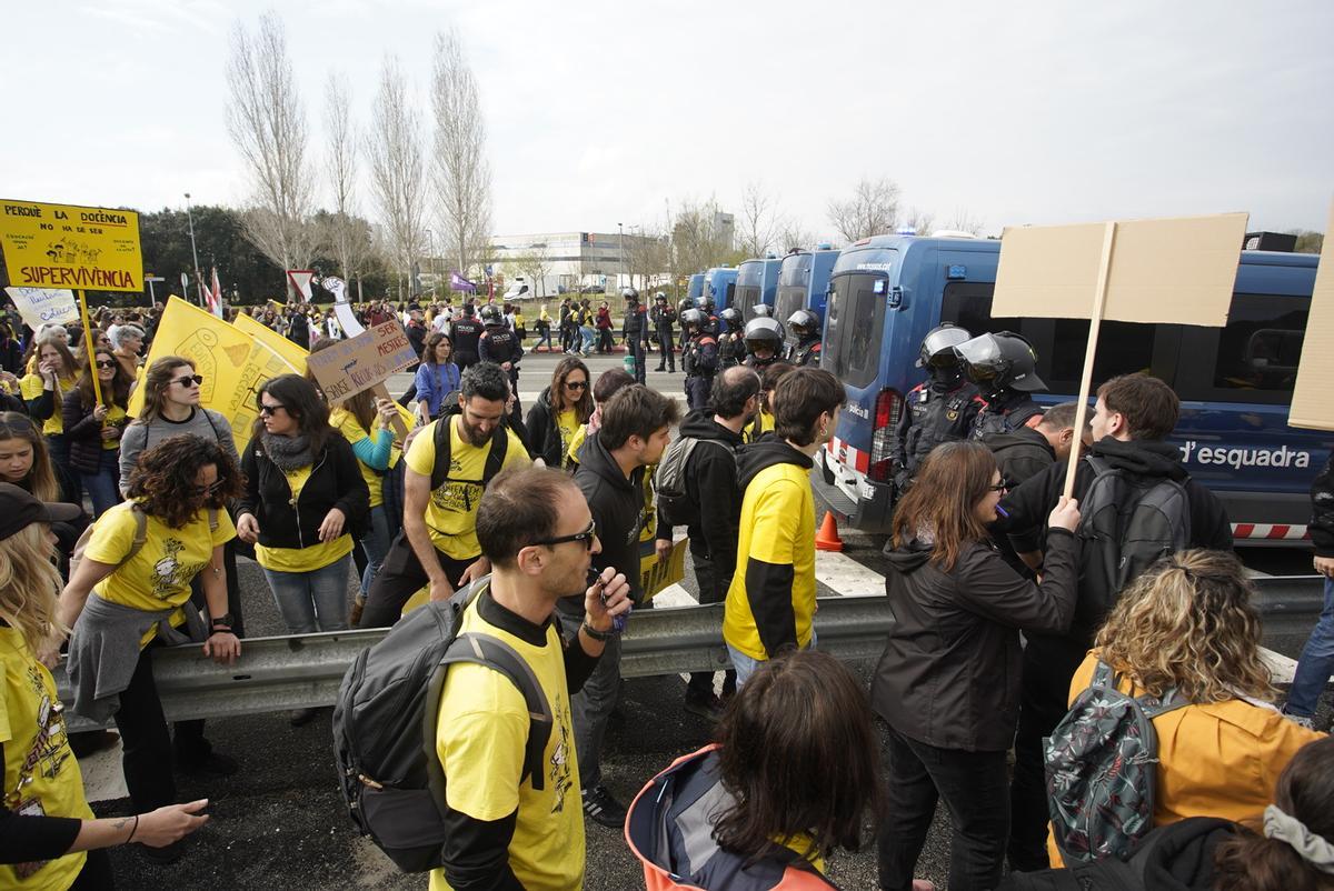 Les imatges de les protestes dels docents