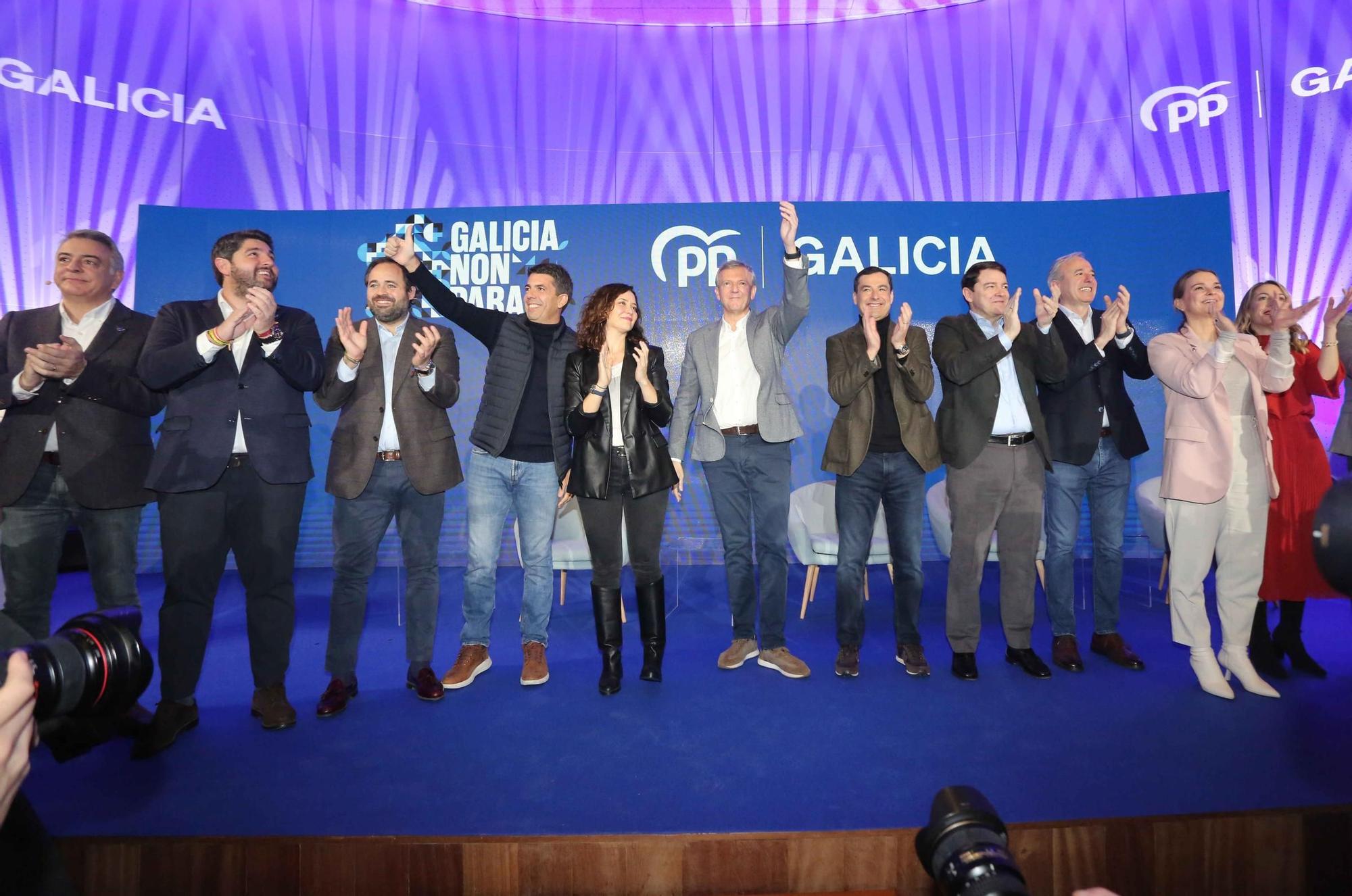 Rueda recibe en A Coruña el poyo de los líderes autonómicos del PP