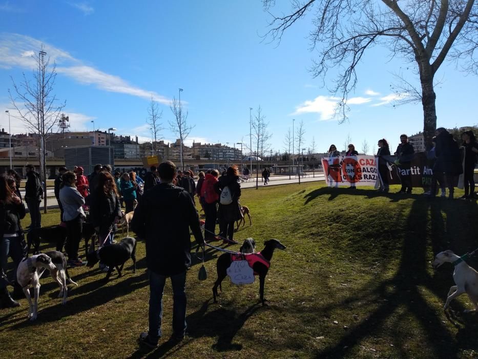 Manifestació contra la caça a Girona