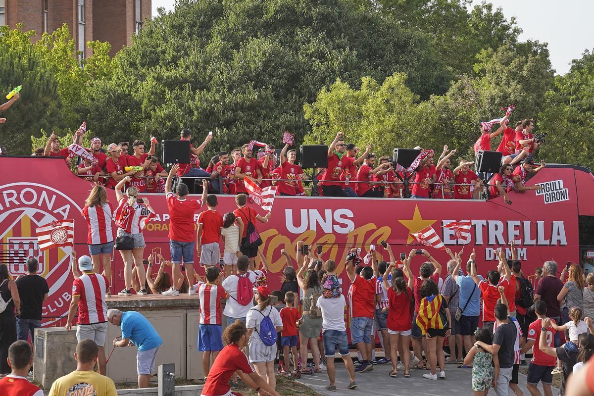 El Girona torna a Primera, en imatges