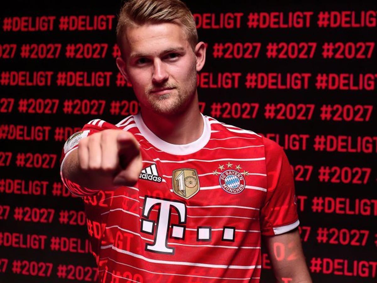 Matthijs de Ligt, con la nueva camiseta del Bayern.