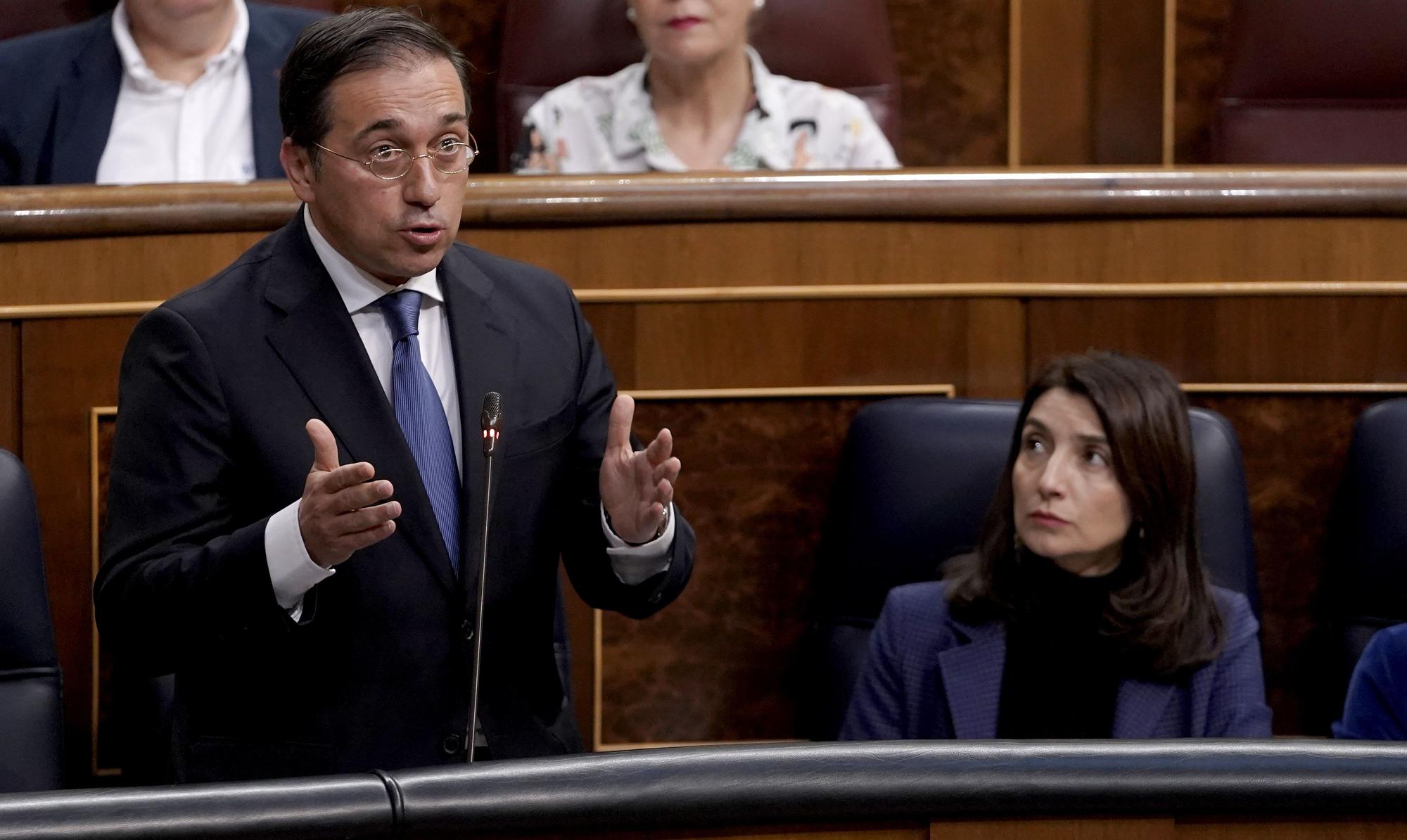 José Manuel Albares en el Pleno del Congreso de los Diputados